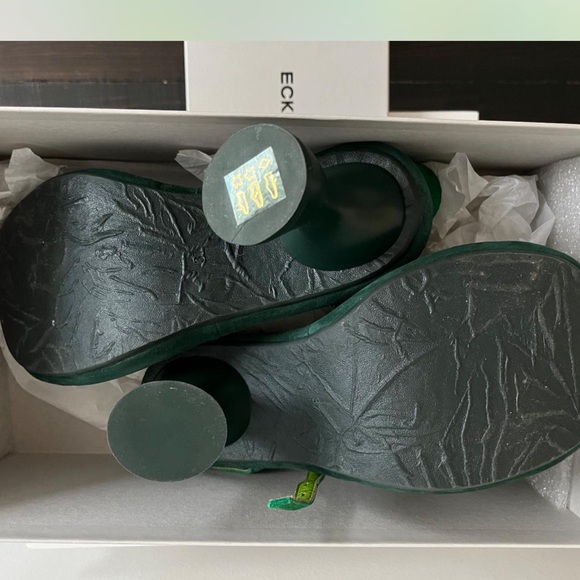 Eckhaus Latta Green Raft Heeled Sandals - Picture 3 of 3